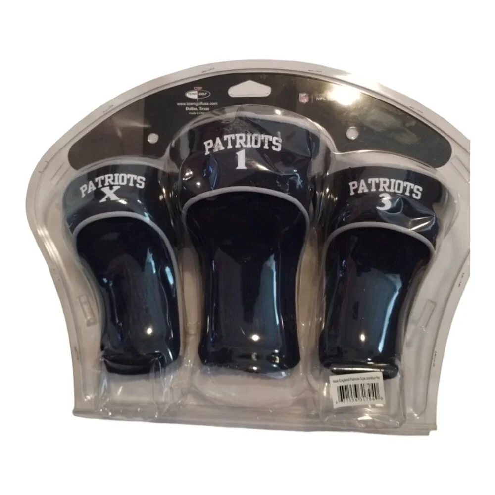 Team Golf NFL New England Patriots Contour‎ 3-Pack Golf Club Headcovers - Picture 2 of 2